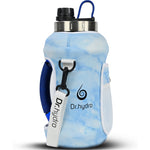half gallon water bottle with straw and handle, hydro jug water bottle with sleeve, half gallon water bottle with straw