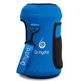 neoprene water bottle sleeve, water bottle with straps shoulder, hydro jug sleeve, half gallon water bottle sleeve