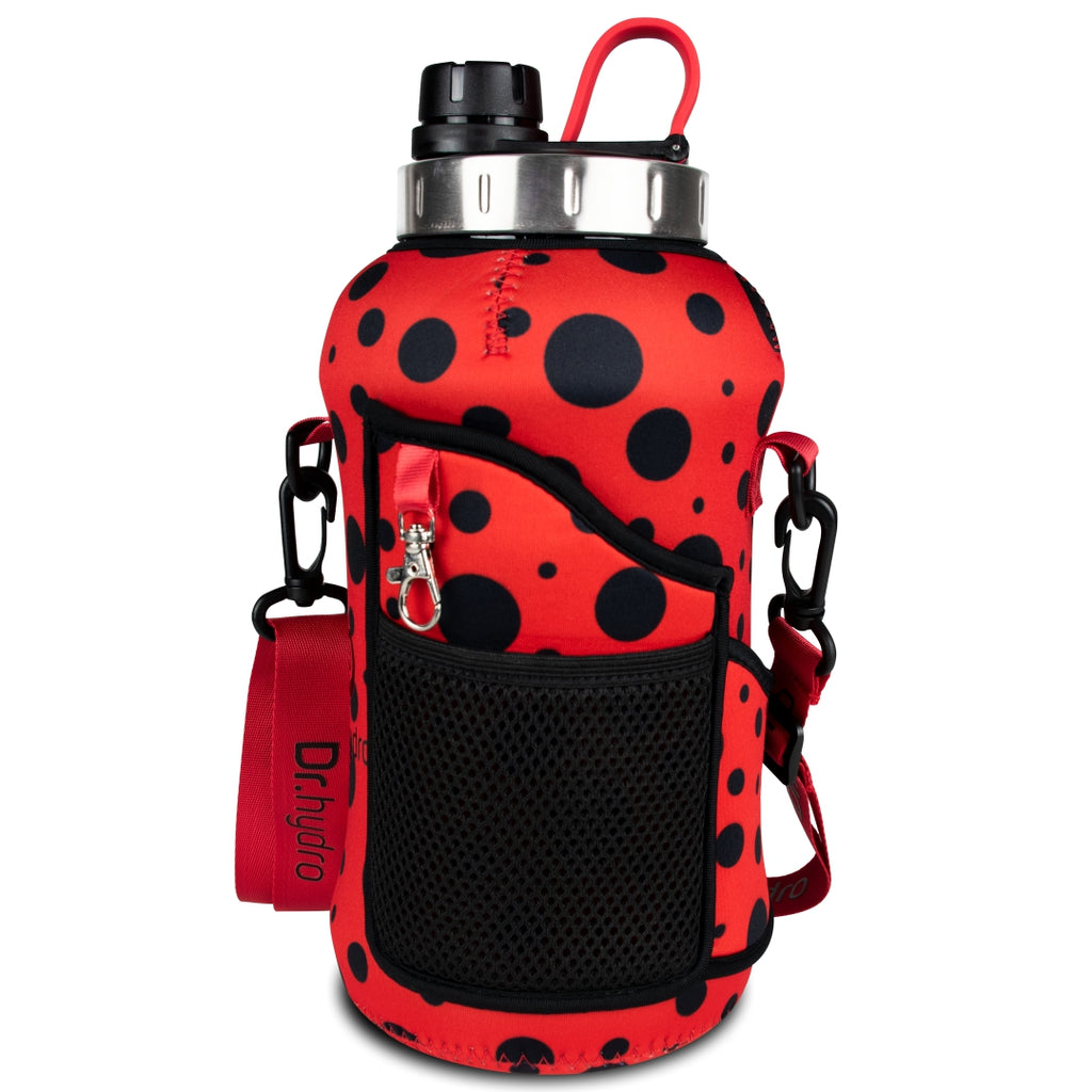 Dr.hydro 3.2L Gallon Water Bottle with Straw -BPA Free & Leakproof- Red
