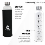 32oz Water Bottle with time Marker